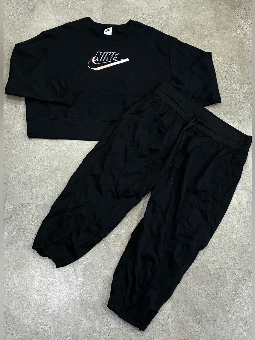 Womens NORTH FACE/NIKE Sweatshirt & Cropped Pants, sz 1X